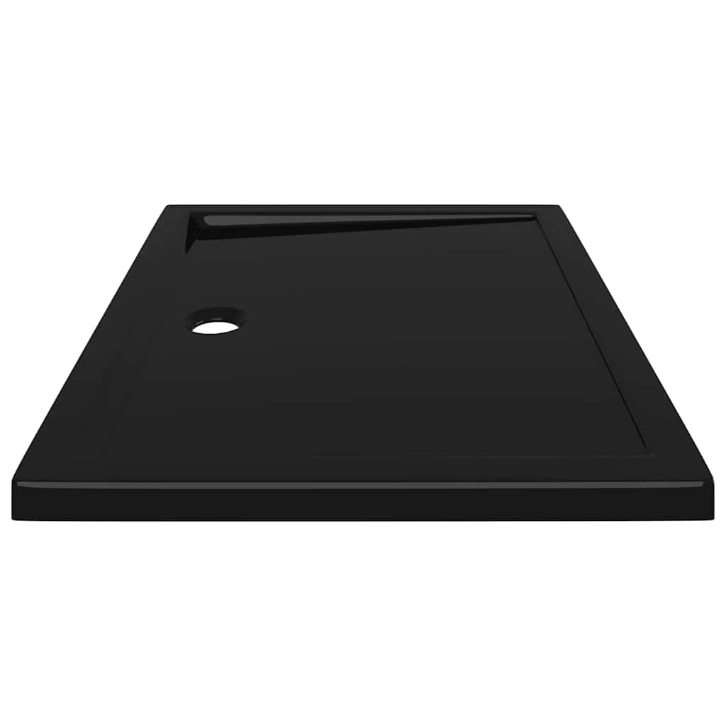 téglalap alakú fekete ABS zuhanytálca 70 x 90 cm