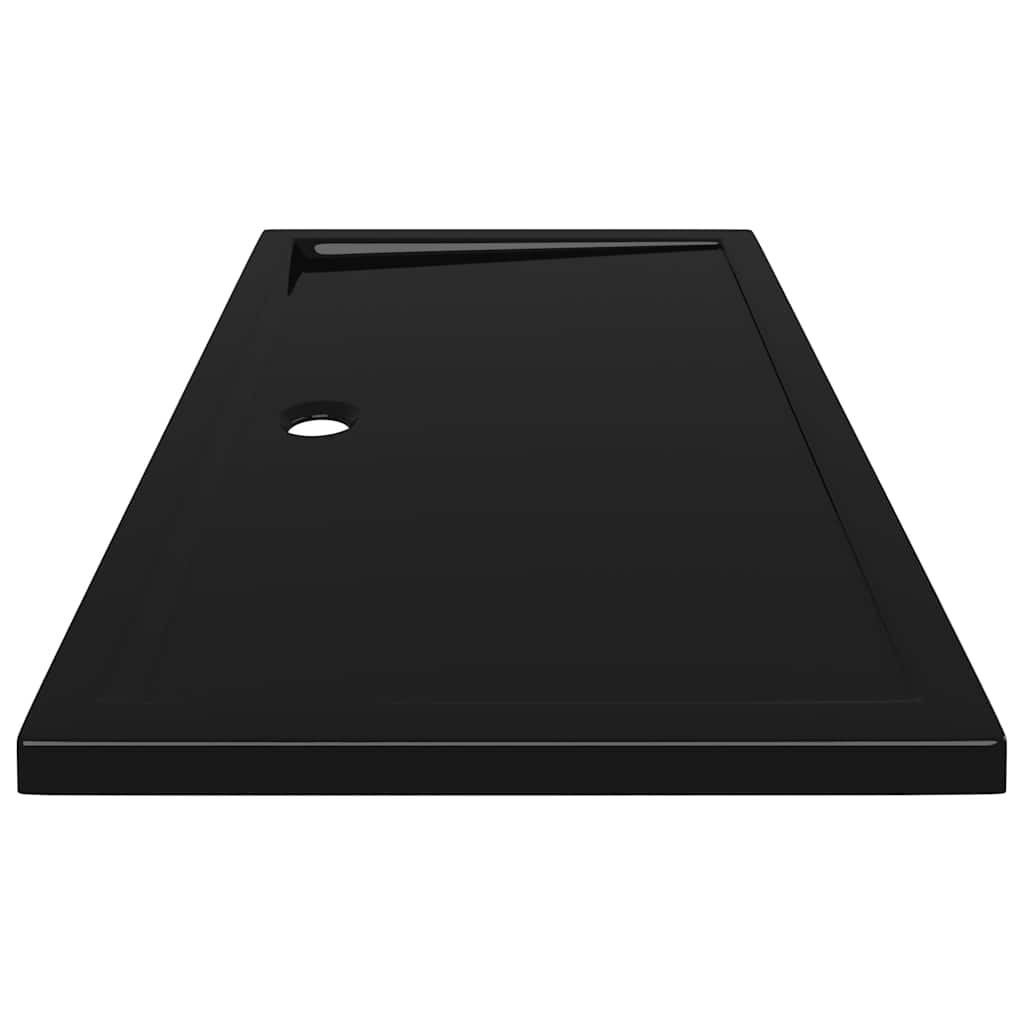 téglalap alakú fekete ABS zuhanytálca 70 x 120 cm