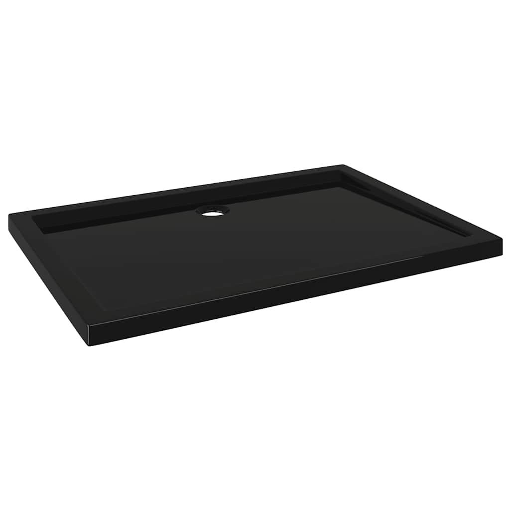 téglalap alakú fekete ABS zuhanytálca 70 x 100 cm