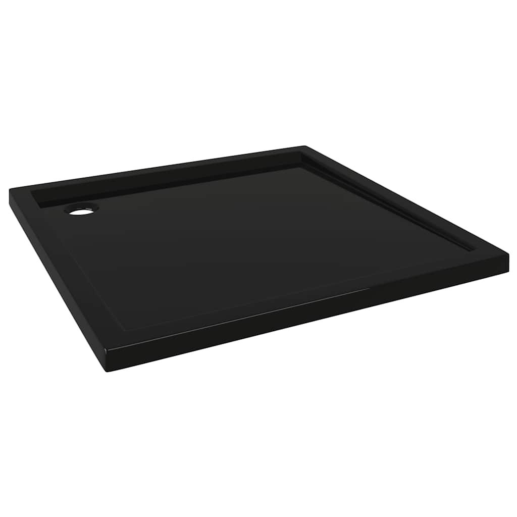 szögletes fekete ABS zuhanytálca 80 x 80 cm