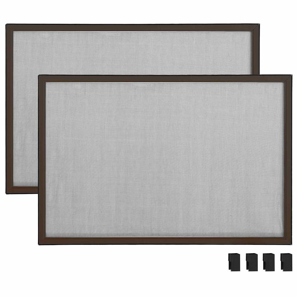 barna lehúzható ablakszúnyogháló 70 x 150 cm