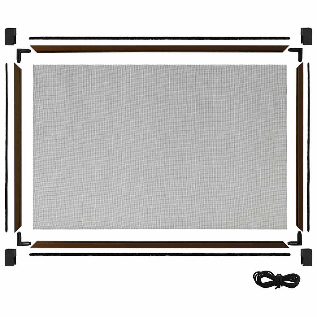 barna lehúzható ablakszúnyogháló 70 x 150 cm