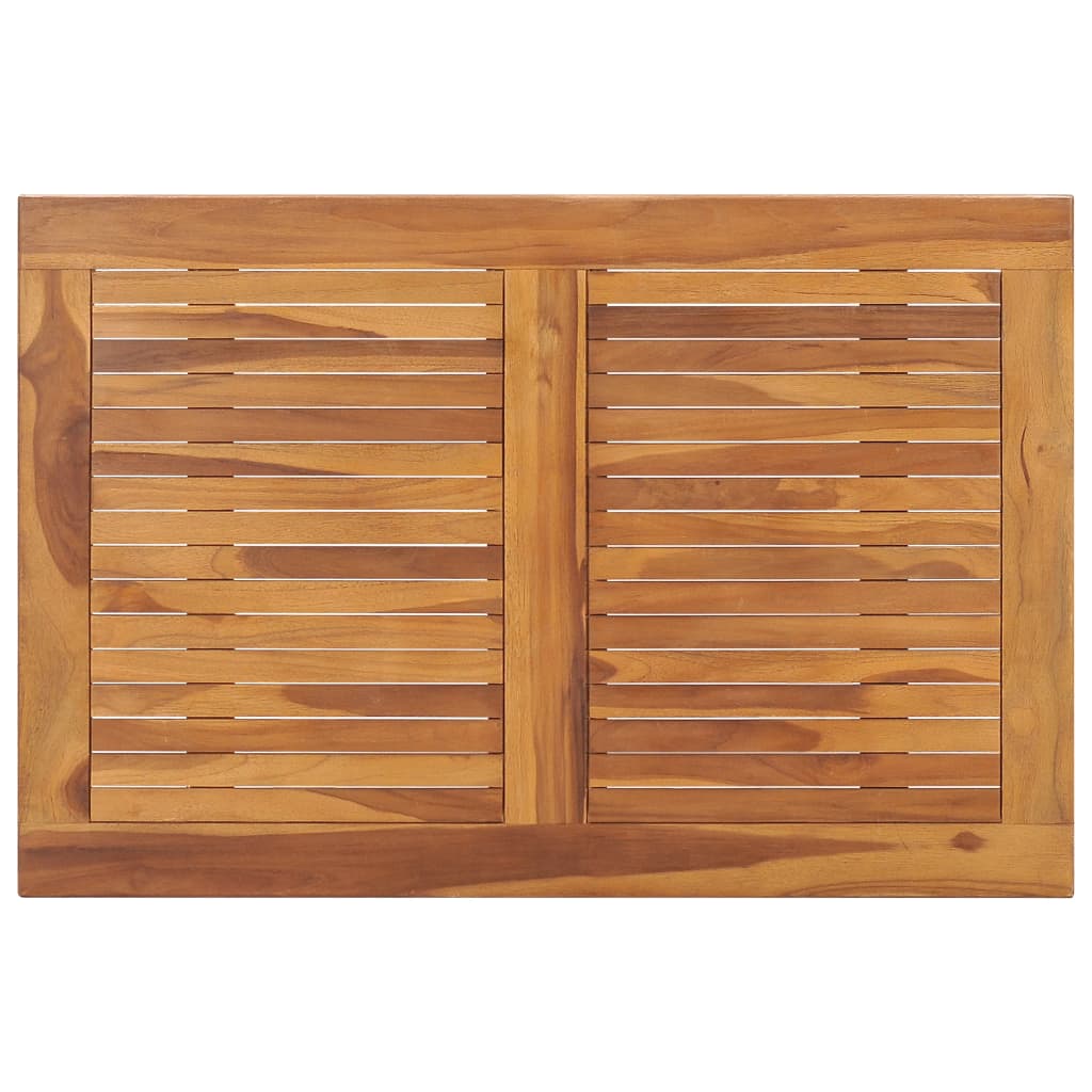 összecsukható tömör tíkfa kerti étkezőasztal 90 x 60 x 75 cm