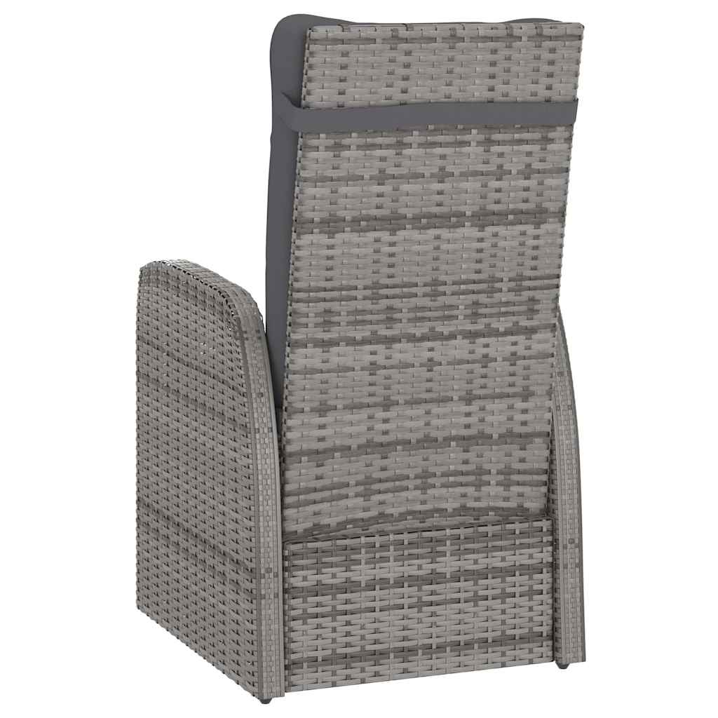 7 részes szürke polyrattan kültéri étkezőgarnitúra párnákkal