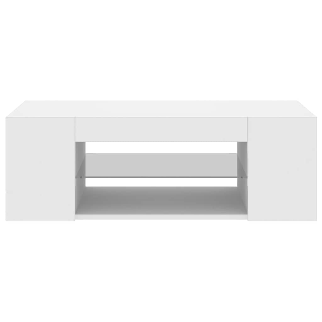 fehér TV-szekrény LED-lámpákkal 90 x 39 x 30 cm