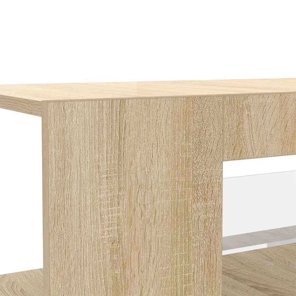 sonoma tölgy színű TV-szekrény LED lámpákkal 90 x 39 x 30 cm