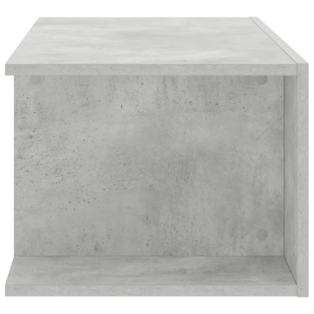 betonszürke TV-szekrény LED lámpákkal 90 x 39 x 30 cm