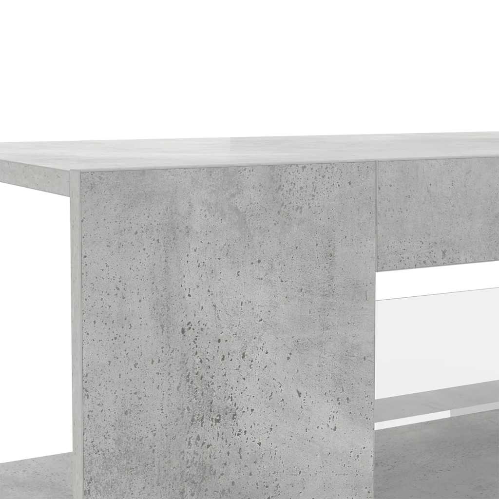 betonszürke TV-szekrény LED lámpákkal 90 x 39 x 30 cm
