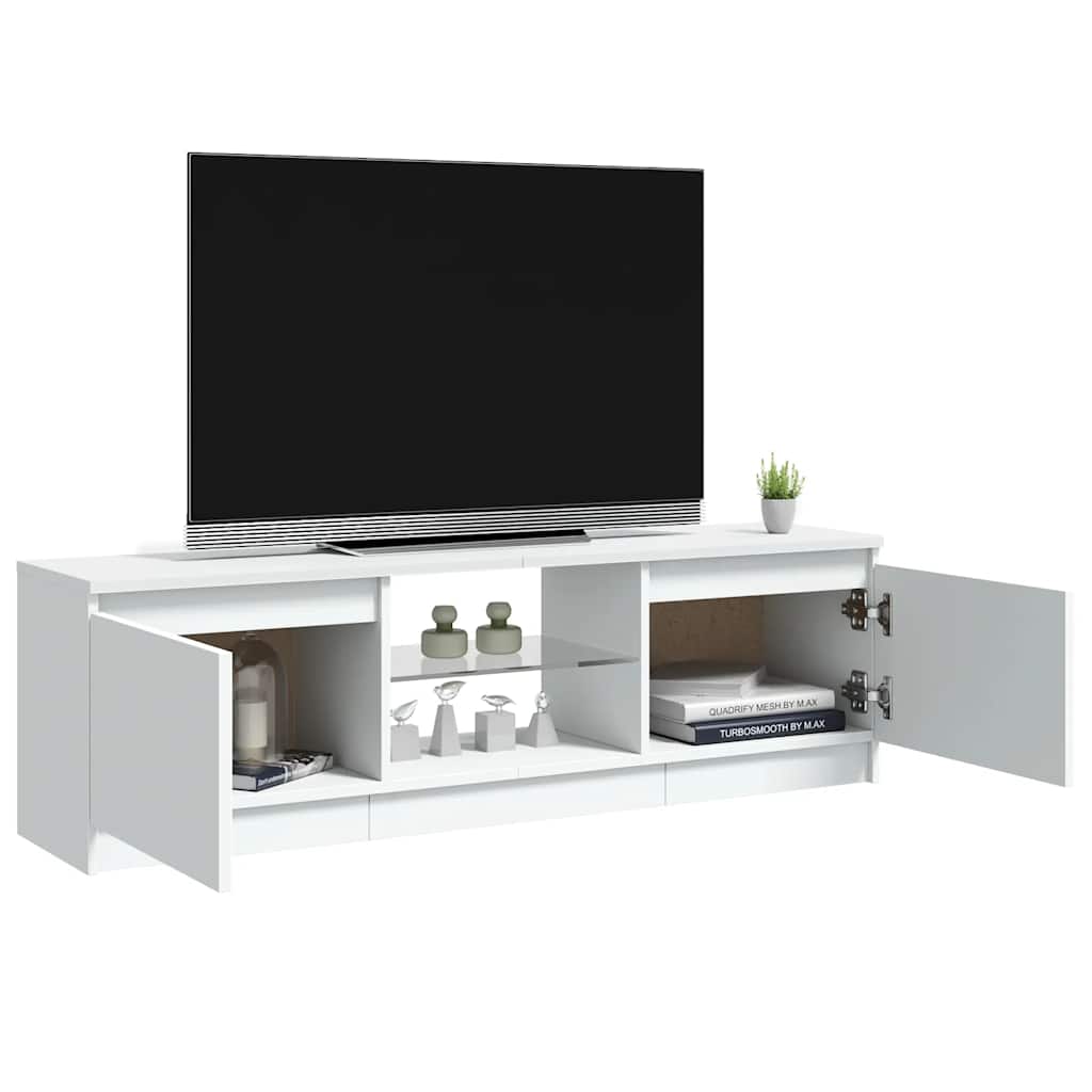 fehér TV-szekrény LED lámpákkal 120 x 30 x 36 cm