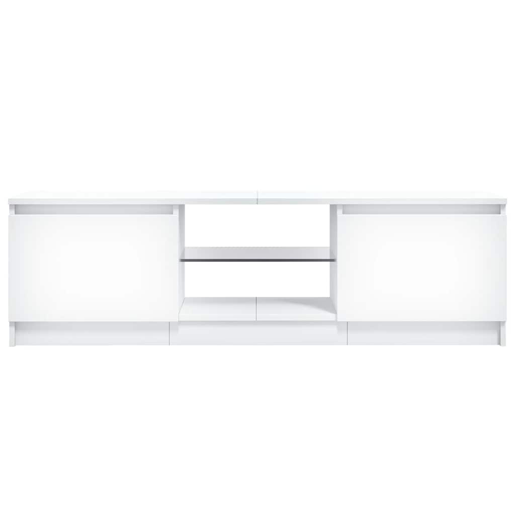 fehér TV-szekrény LED lámpákkal 120 x 30 x 36 cm