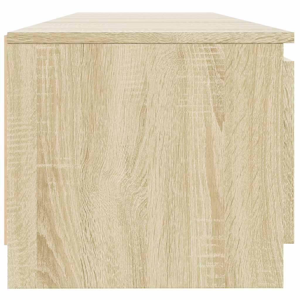 sonoma tölgy színű TV-szekrény LED lámpákkal 140x40x36 cm