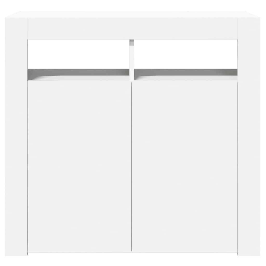 fehér tálalószekrény LED-világítással 80 x 35 x 75 cm
