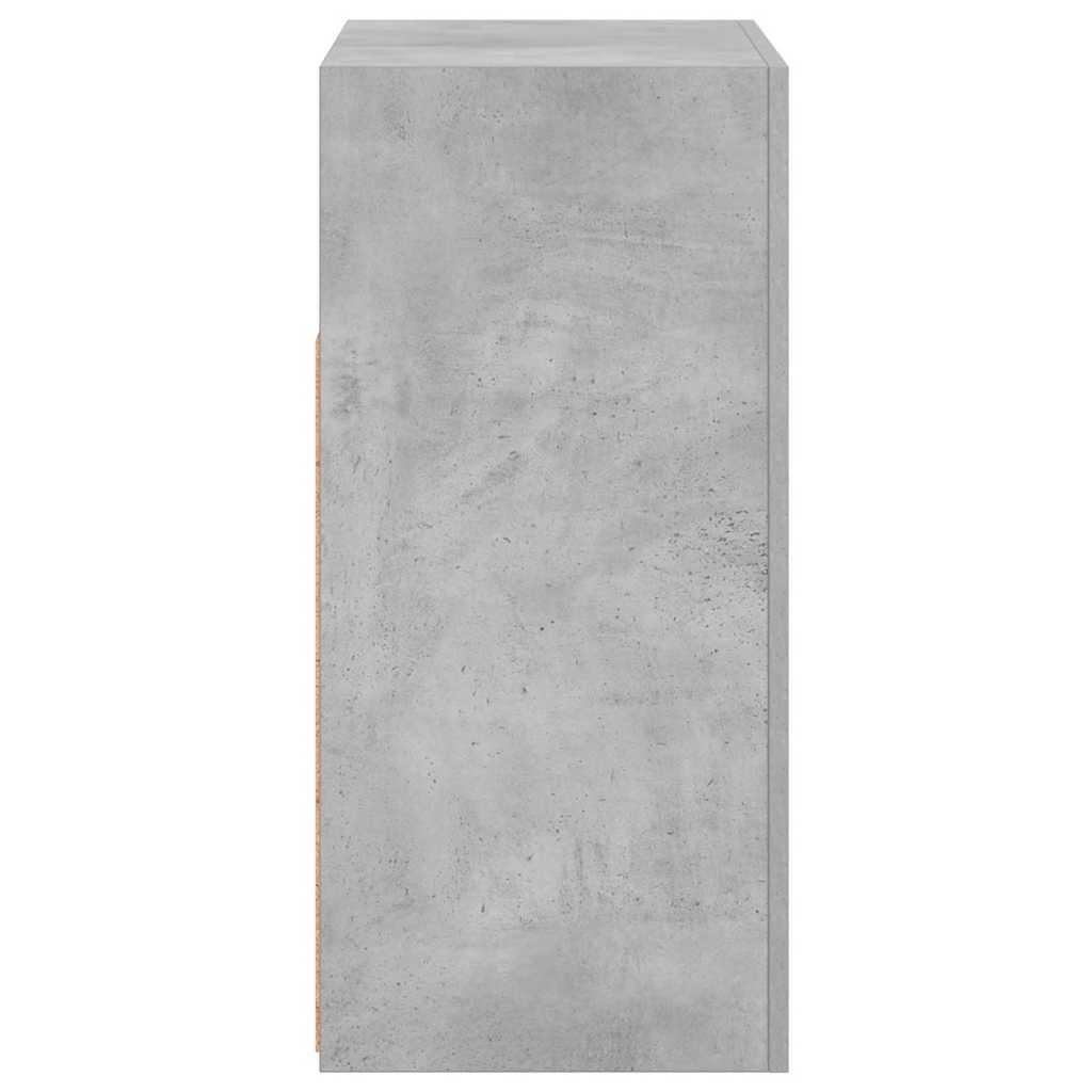 betonszürke tálalószekrény LED-világítással 80 x 35 x 75 cm