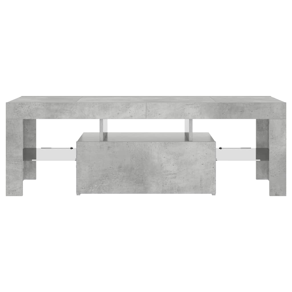 betonszürke TV-szekrény LED-lámpákkal 120 x 35 x 40 cm