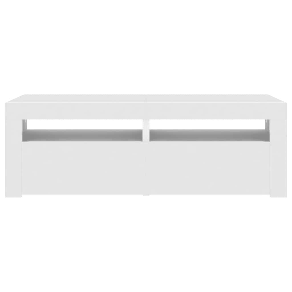 fehér TV-szekrény LED-lámpákkal 120 x 35 x 40 cm