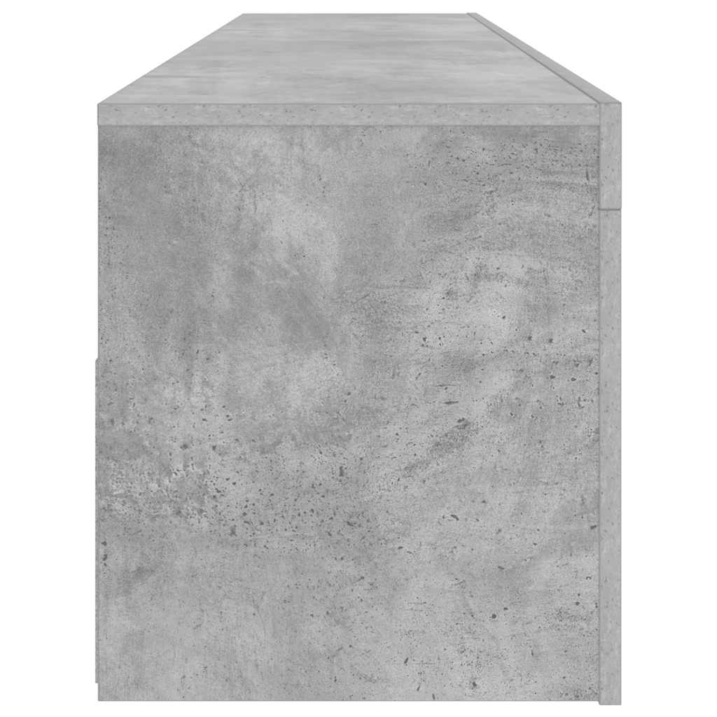 betonszürke TV-szekrény LED-lámpákkal 120 x 35 x 40 cm