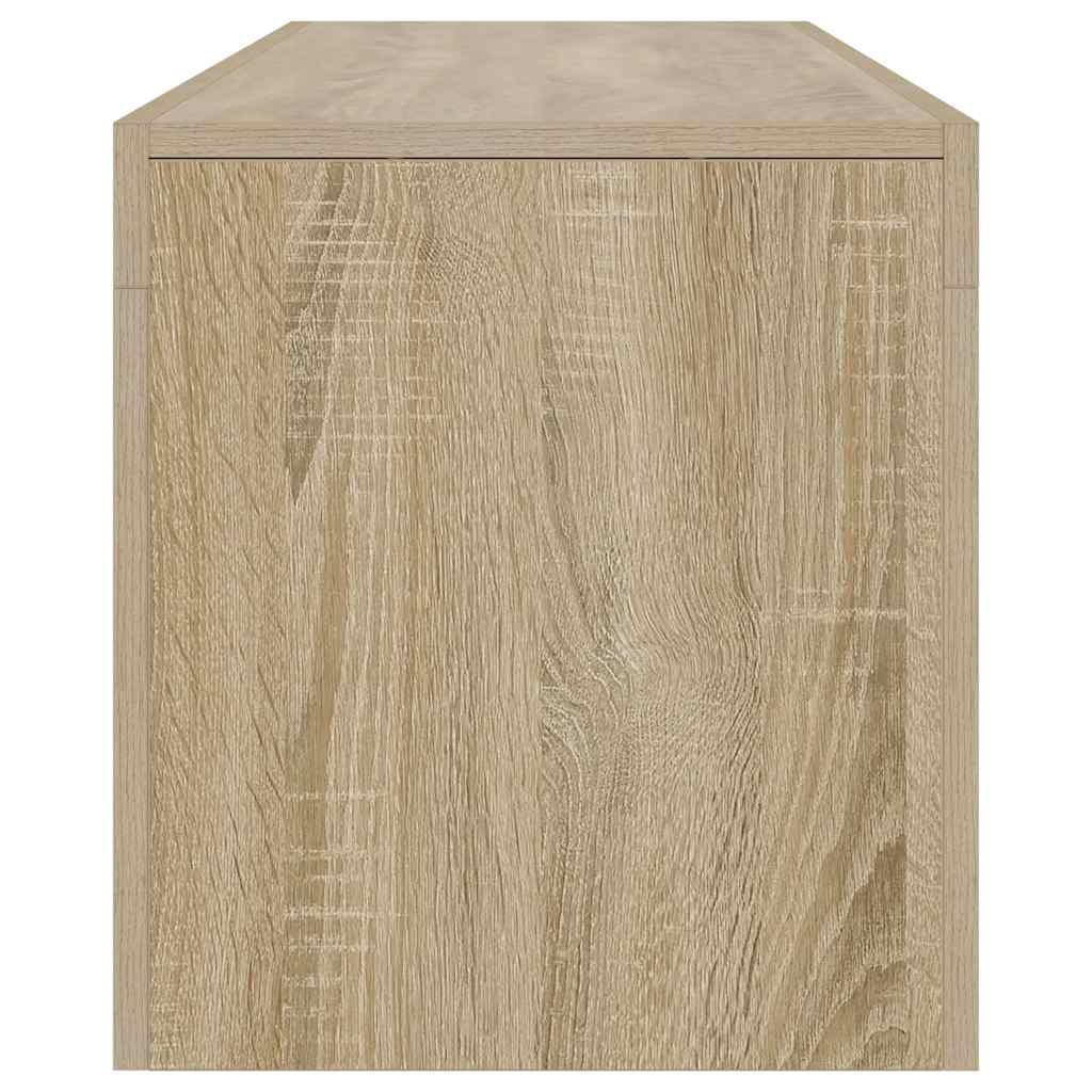 sonoma tölgy színű TV-szekrény LED-lámpákkal 140 x 36,5 x 40 cm