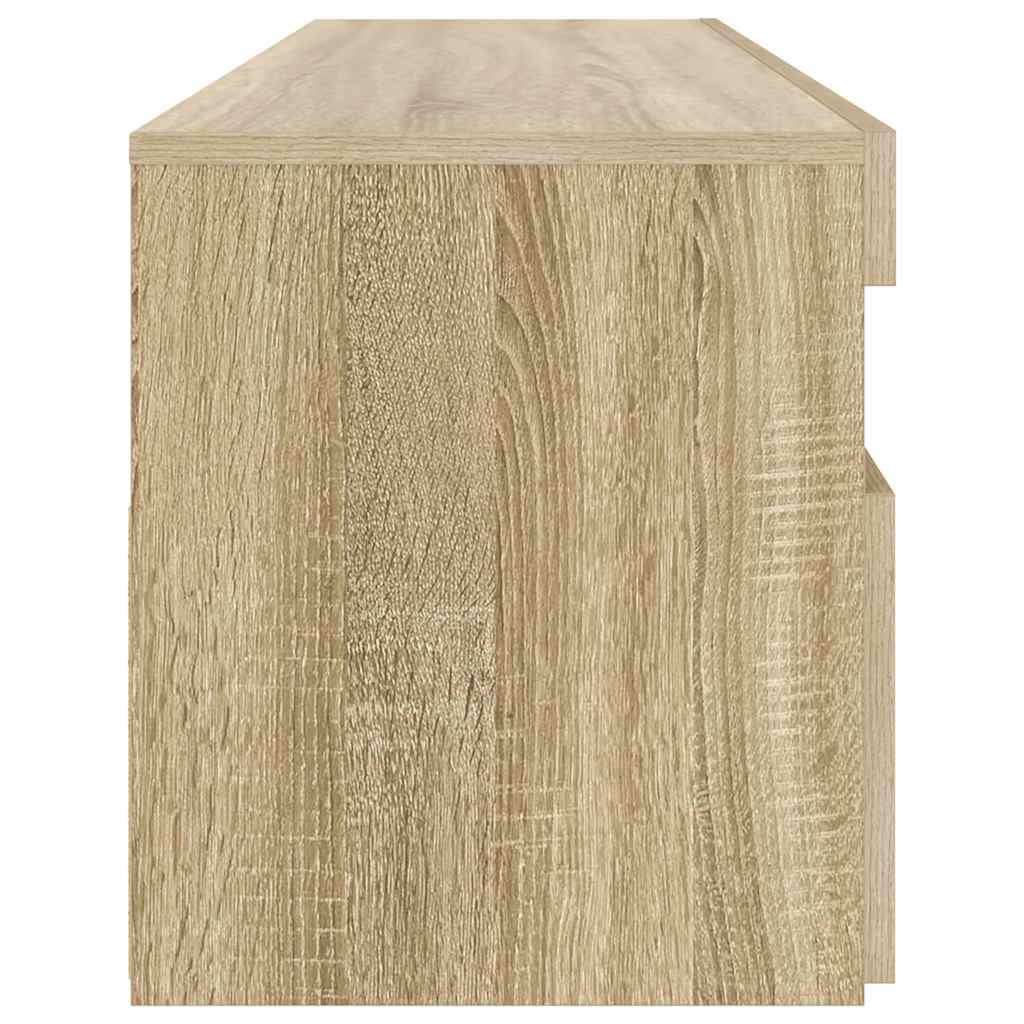 sonoma tölgy színű TV-szekrény LED-világítással 90 x 35 x 40 cm