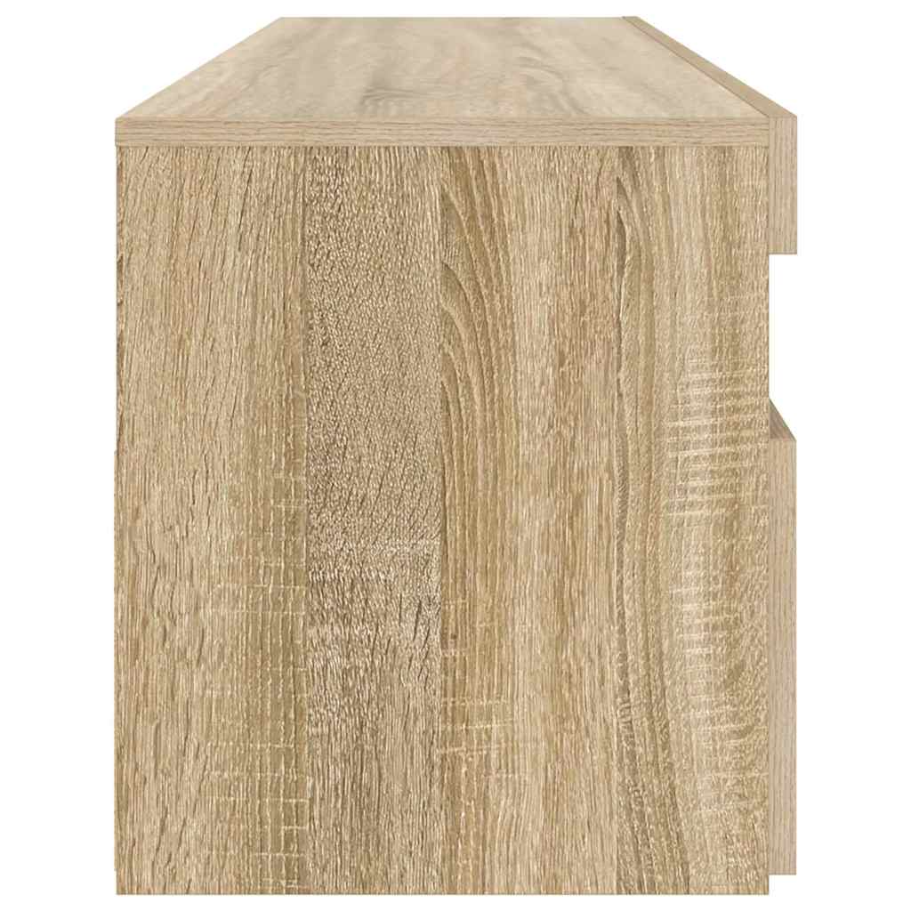 sonoma tölgy színű TV-szekrény LED-világítással 90 x 35 x 40 cm