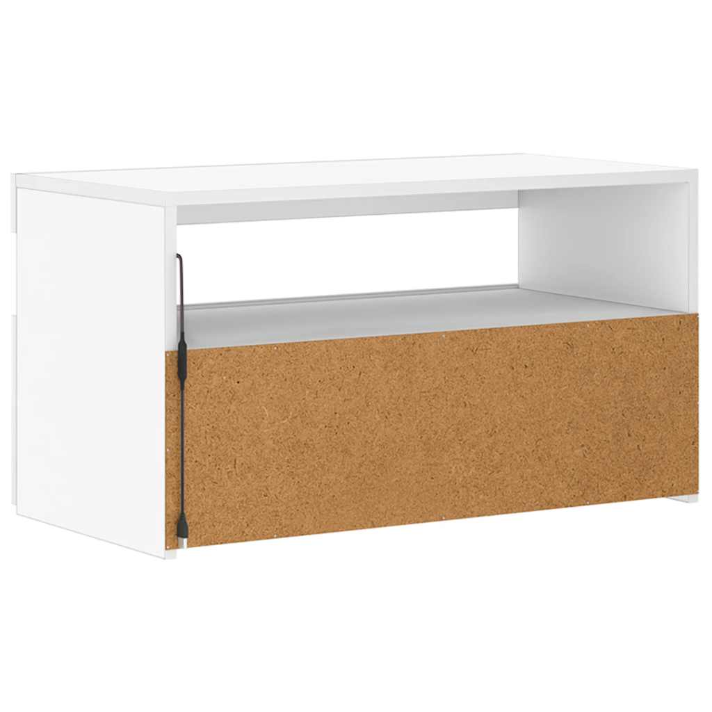 fehér TV-szekrény LED-világítással 75 x 35 x 40 cm