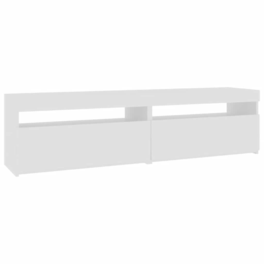 2 db fehér TV-szekrény LED-világítással 75 x 35 x 40 cm