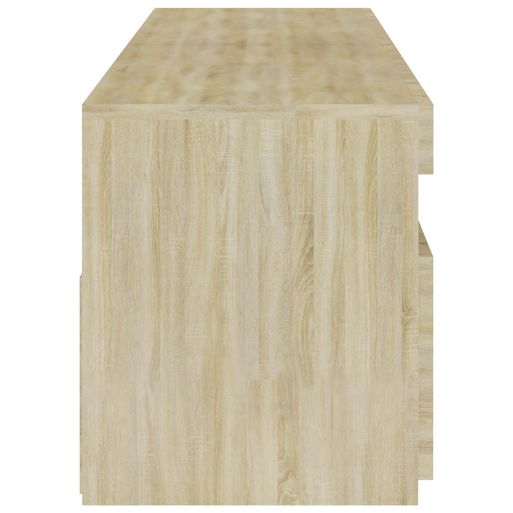 2 db sonoma tölgy színű TV-szekrény LED-ekkel 75 x 35 x 40 cm