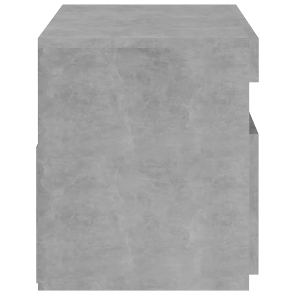 betonszürke TV-szekrény LED-világítással 75 x 35 x 40 cm