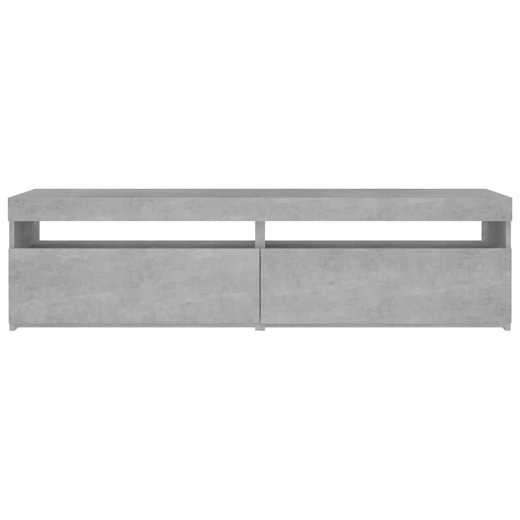 2 db betonszürke TV-szekrény LED-világítással 75 x 35 x 40 cm
