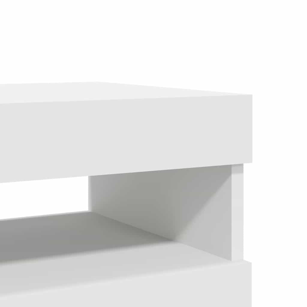 2 db fehér TV-szekrény LED-lámpákkal 60 x 35 x 40 cm
