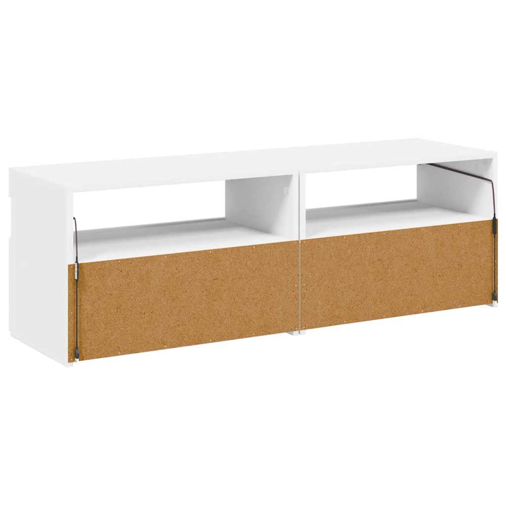 2 db fehér TV-szekrény LED-lámpákkal 60 x 35 x 40 cm