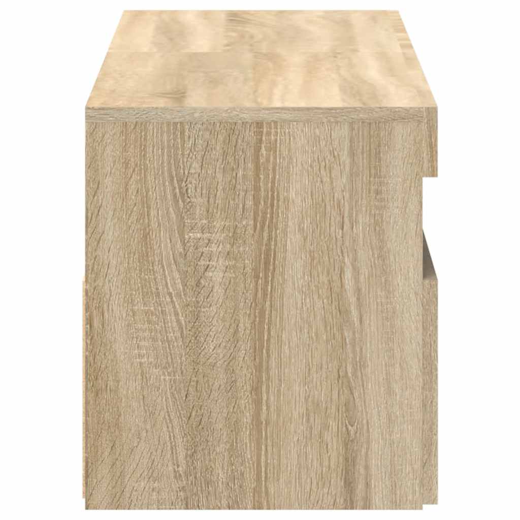 2 db sonoma tölgy színű TV-szekrény LED-lámpákkal 60x35x40 cm