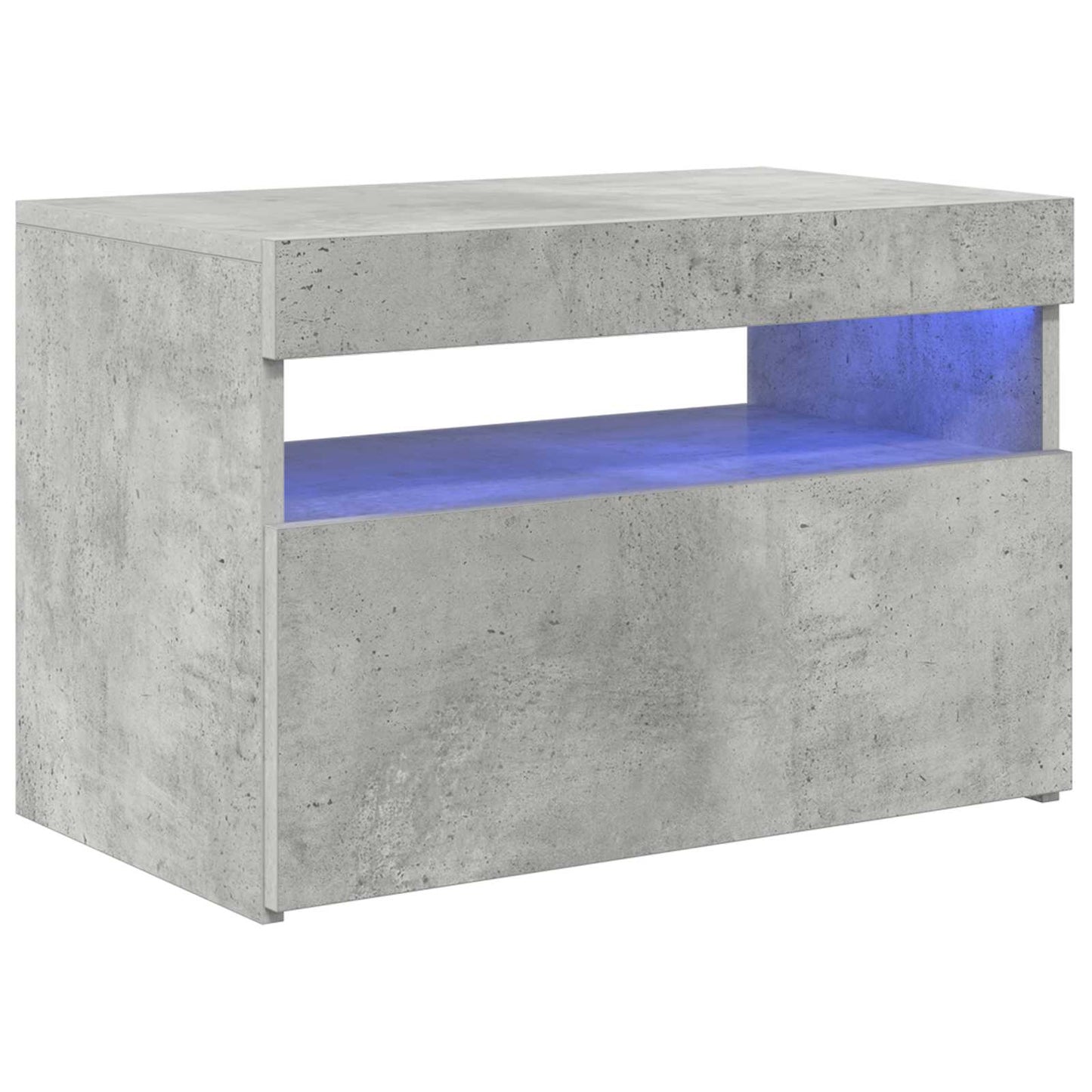 betonszürke TV-szekrény LED-lámpákkal 60 x 35 x 40 cm