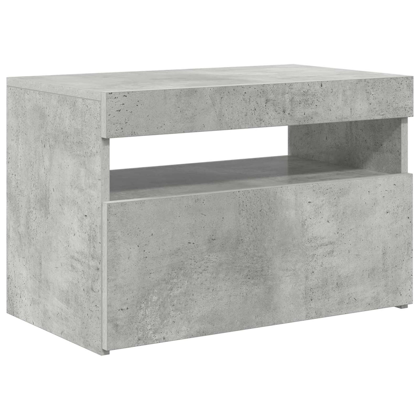 betonszürke TV-szekrény LED-lámpákkal 60 x 35 x 40 cm