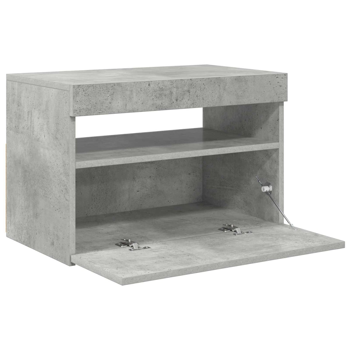 betonszürke TV-szekrény LED-lámpákkal 60 x 35 x 40 cm