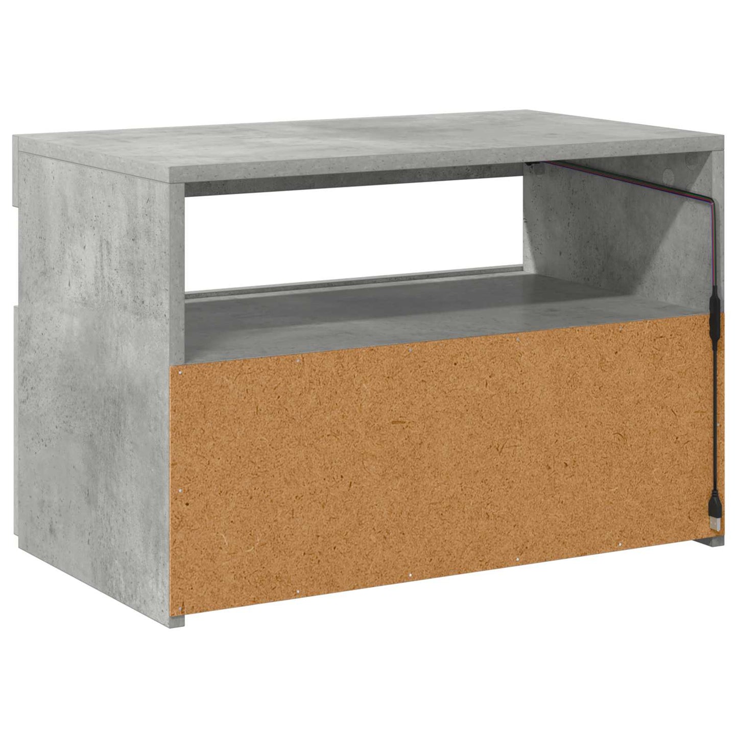 betonszürke TV-szekrény LED-lámpákkal 60 x 35 x 40 cm