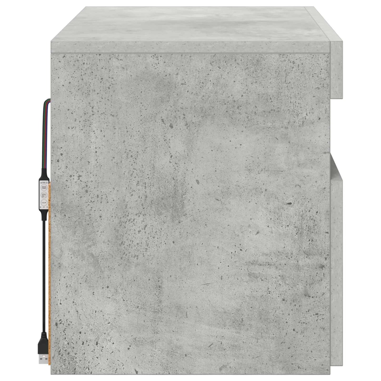 betonszürke TV-szekrény LED-lámpákkal 60 x 35 x 40 cm