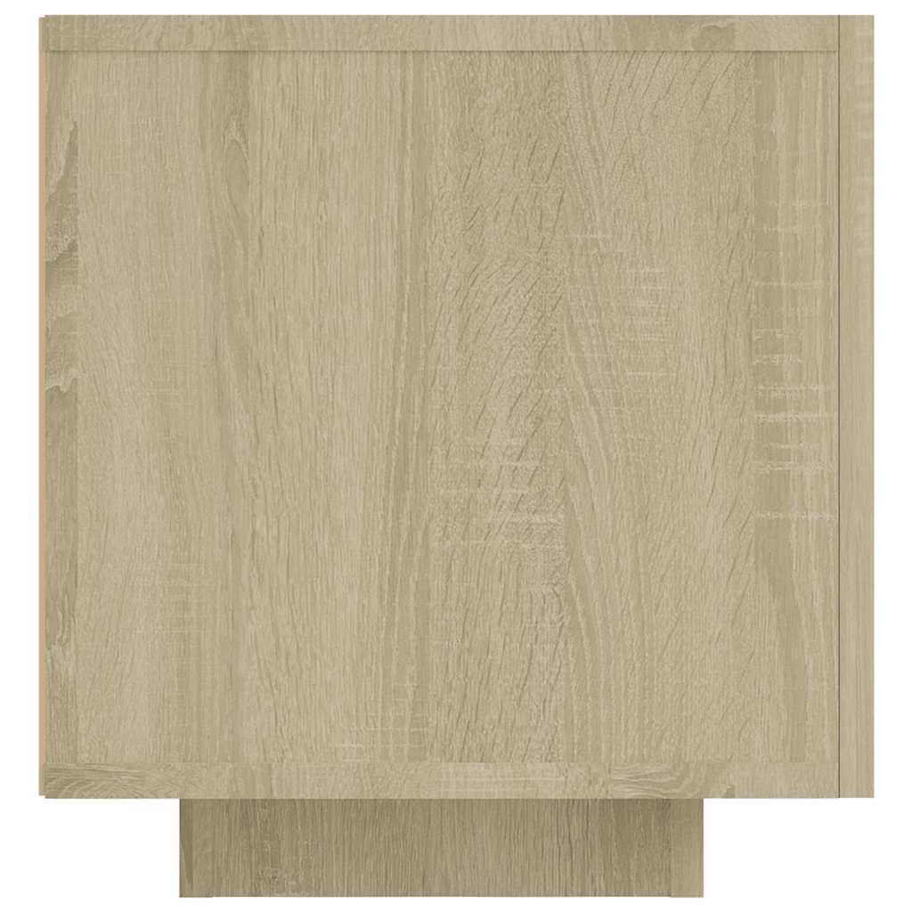 sonoma tölgy színű TV-szekrény LED-lámpákkal 160 x 35 x 40 cm
