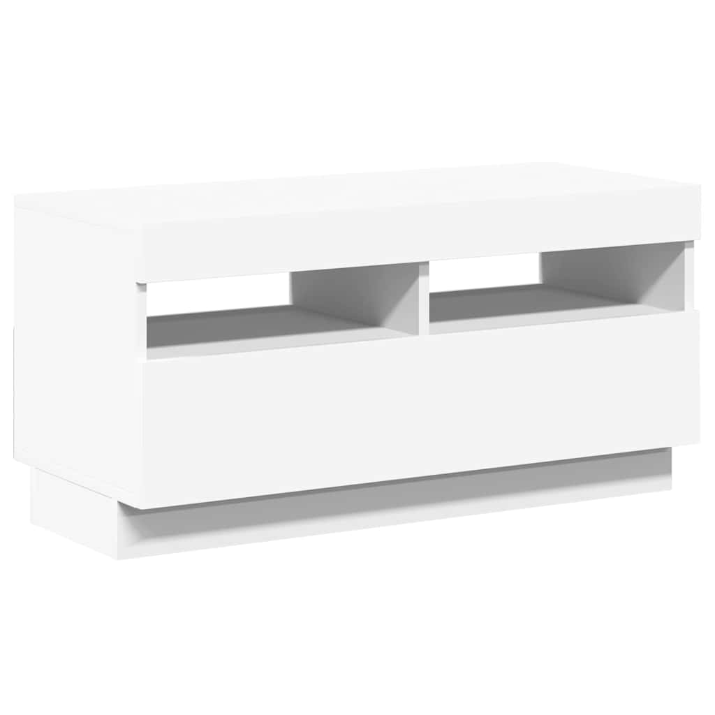fehér TV-szekrény LED-lámpákkal 80 x 35 x 40 cm