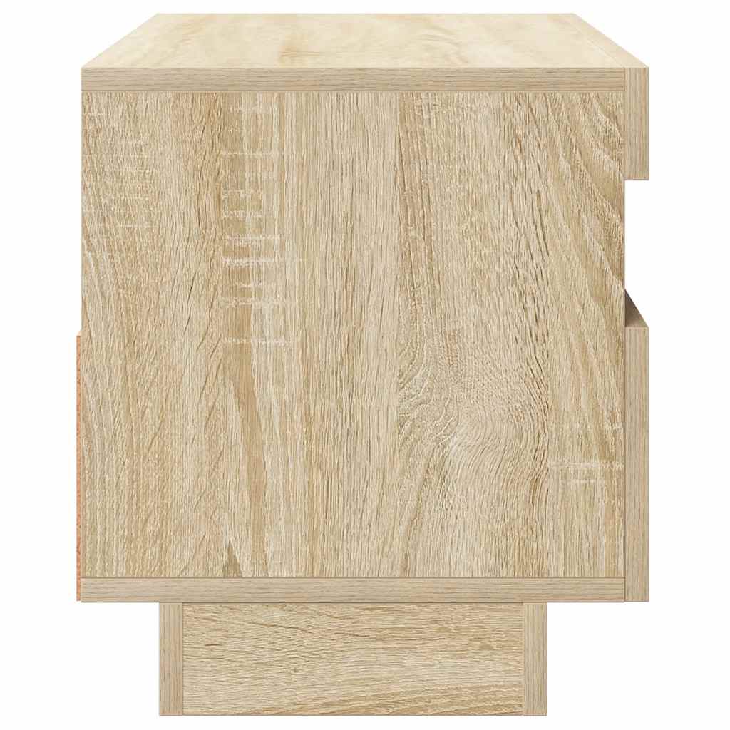 sonoma tölgy színű TV-szekrény LED-lámpákkal 80 x 35 x 40 cm