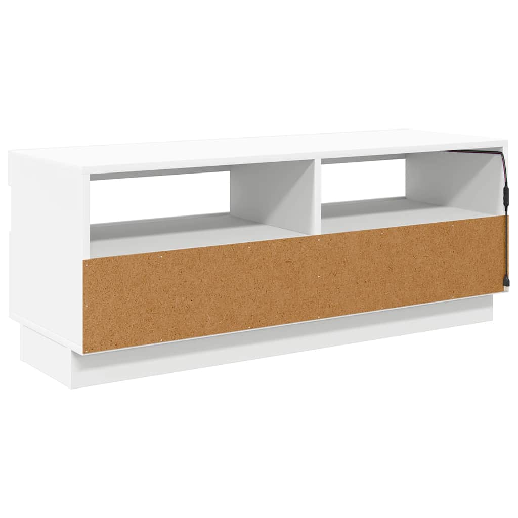 fehér TV-szekrény LED-világítással 100 x 35 x 40 cm