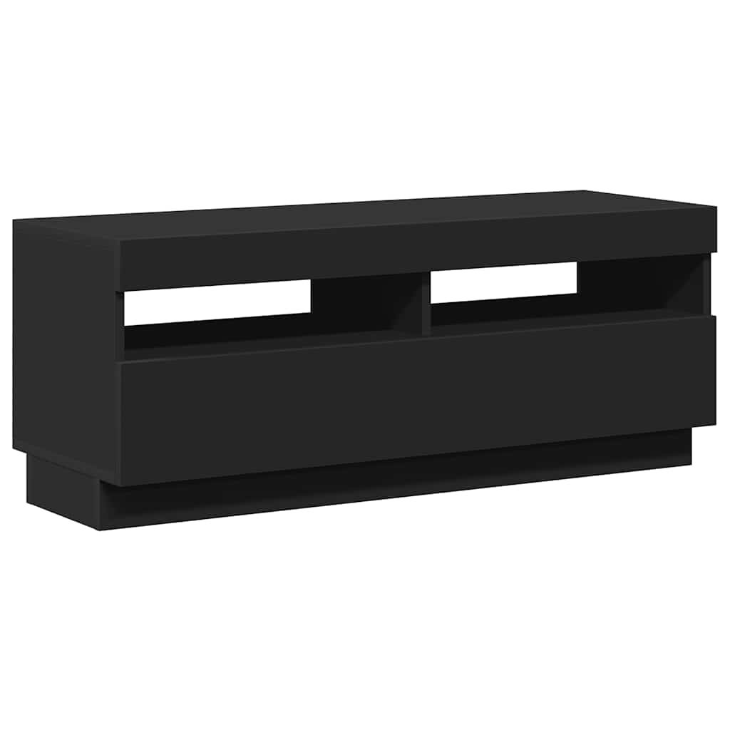 fekete TV-szekrény LED-lámpákkal 100 x 35 x 40 cm