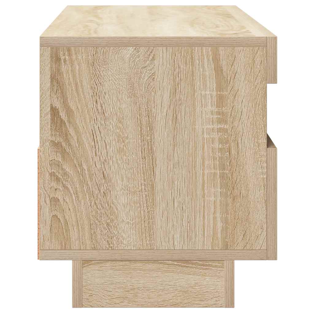 sonoma tölgy színű TV-szekrény LED-lámpákkal 100 x 35 x 40 cm