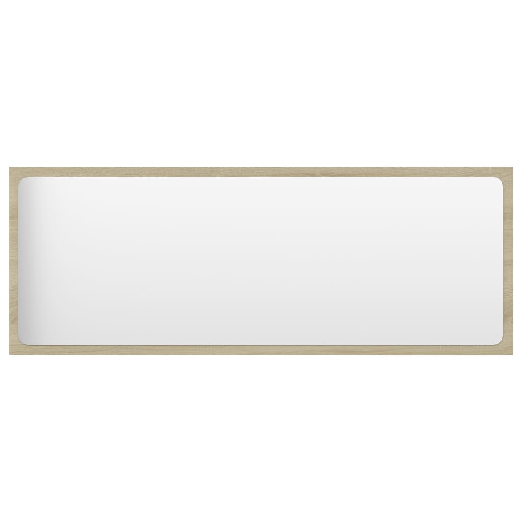 804633 vidaXL Bathroom Mirror Sonoma Oak 100x1,5x37 cm Chipboard