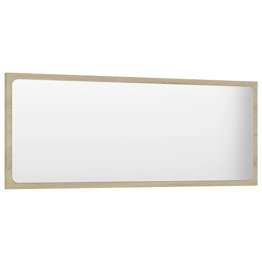 804633 vidaXL Bathroom Mirror Sonoma Oak 100x1,5x37 cm Chipboard