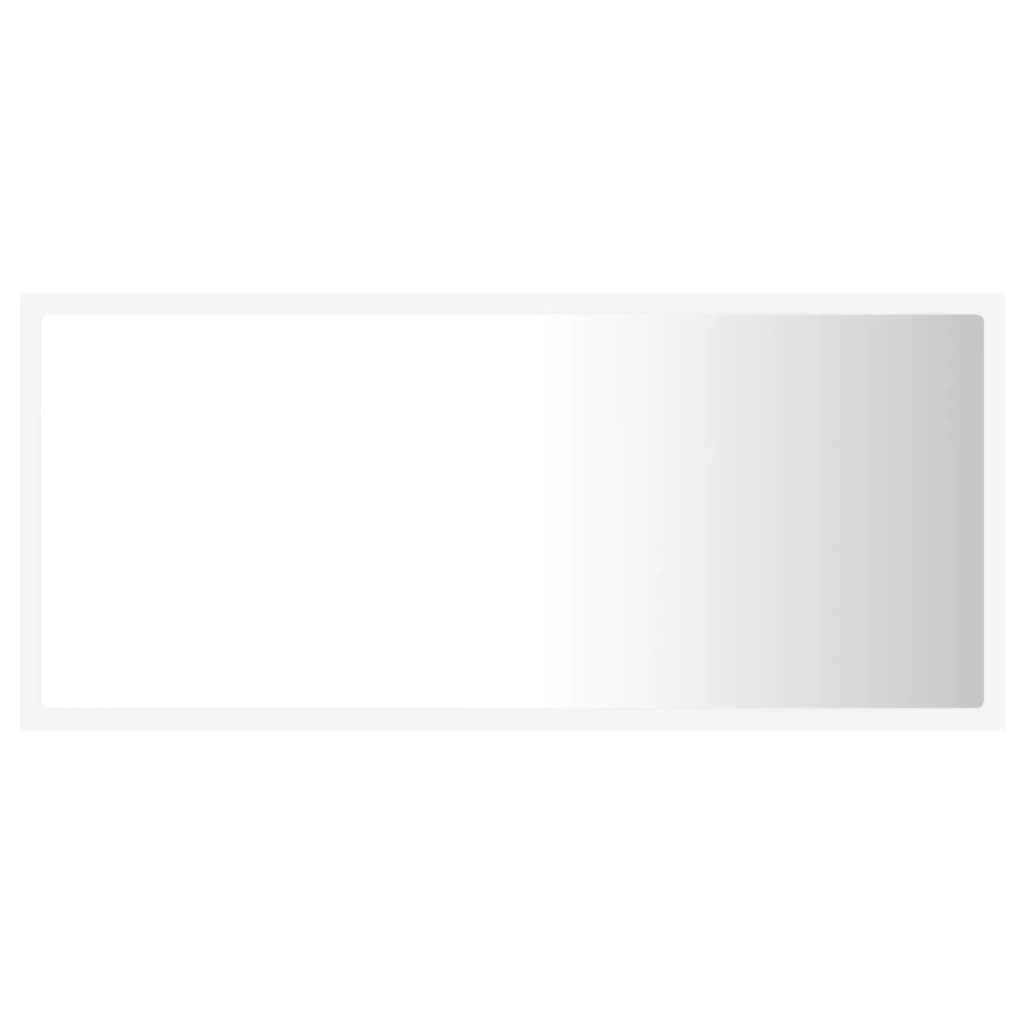 fehér akril LED-es fürdőszobai tükör 90 x 8,5 x 37 cm