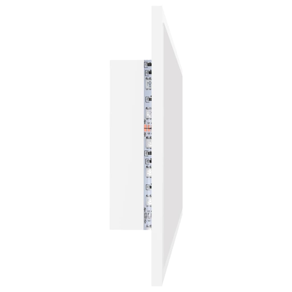 fehér akril LED-es fürdőszobai tükör 90 x 8,5 x 37 cm