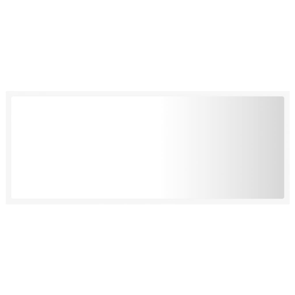 fehér akril LED-es fürdőszobai tükör 100x8,5x37 cm