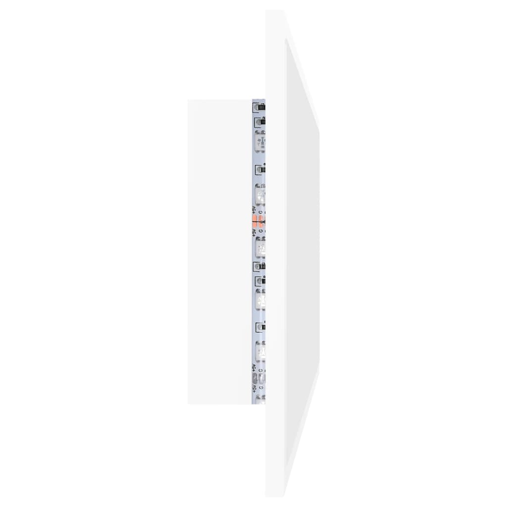 fehér akril LED-es fürdőszobai tükör 100x8,5x37 cm