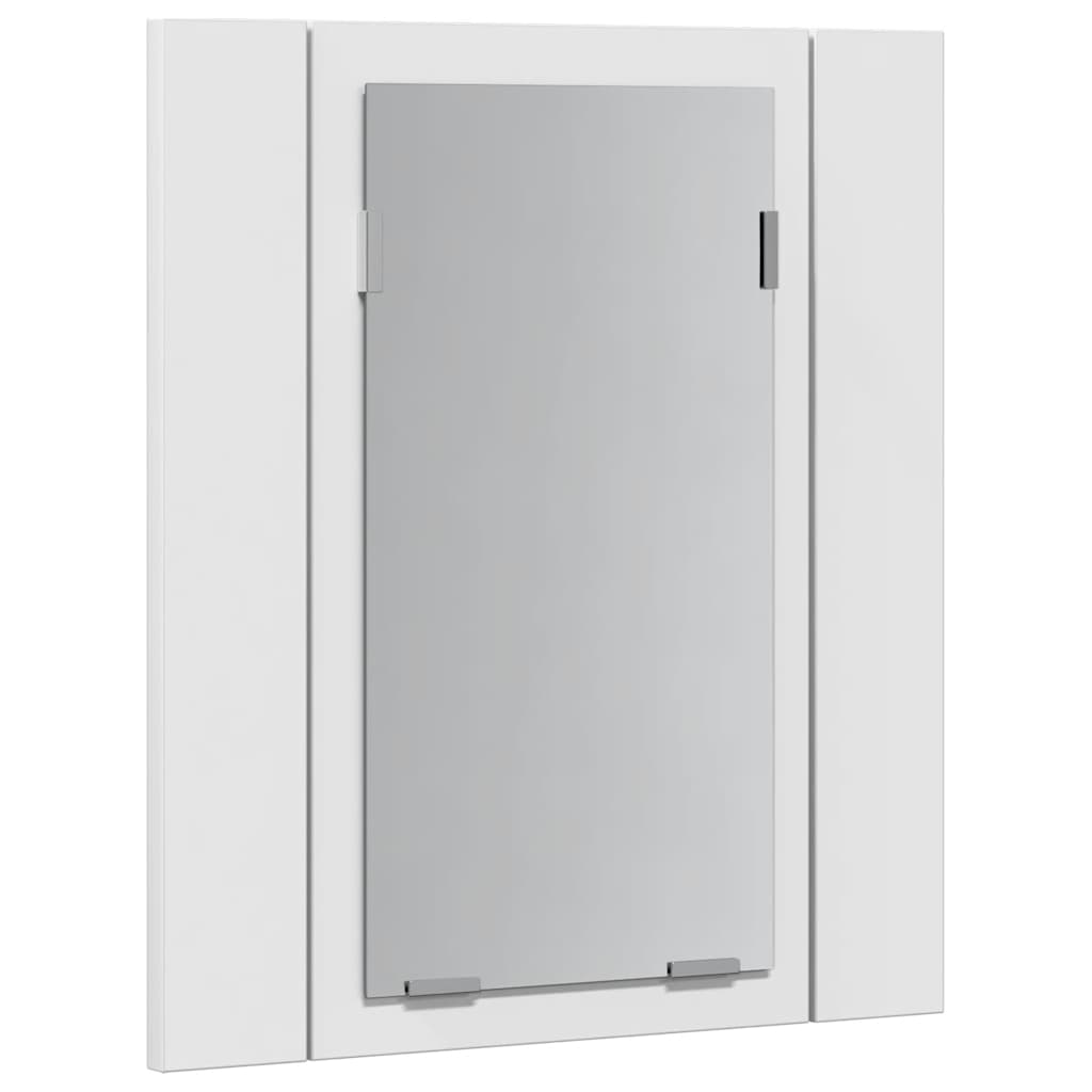 fehér akril LED-es fürdőszobaszekrény tükörrel 40 x 12 x 45 cm