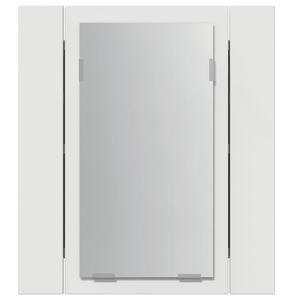 fehér akril LED-es fürdőszobaszekrény tükörrel 40 x 12 x 45 cm